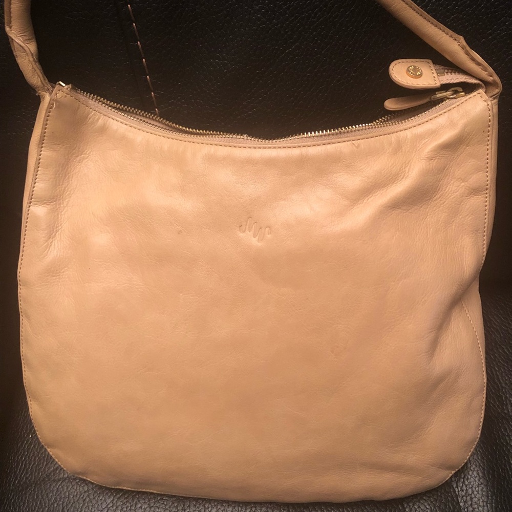 Tan leather Monsac Handbag